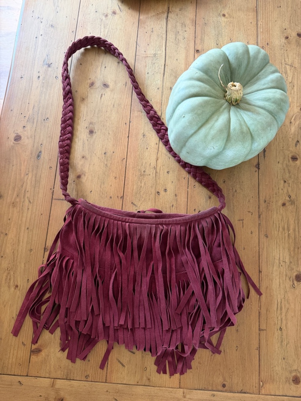 JJ Winters suede bag
